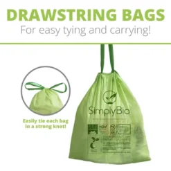 Simply Bio 3 Gal. 1 Mil. Compostable Trash Bags With Drawstring, Heavy-Duty, 50-Count 13 Simply Bio 3 Gal. 1 Mil. Compostable Trash Bags With Drawstring, Heavy-Duty, 50-Count -Household Cleaning Supplies GUEST 002228bf d819 43ae b86f ab0eaca3ca56