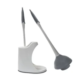 Plunger And Bowl Brush Caddy Set White - Bath Bliss -Household Cleaning Supplies GUEST 02a08c37 2cec 466b 8841 fdd44765d4c2
