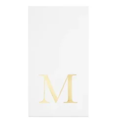 Sparkle And Bash 100 Pack Gold Foil Initial Letter M White Monogram Paper Napkins For Dinner Party, 4 X 8 In 12 Sparkle And Bash 100 Pack Gold Foil Initial Letter M White Monogram Paper Napkins For Dinner Party, 4 X 8 In -Household Cleaning Supplies GUEST 038c5ff0 c178 4e29 bd77 14c399b52246