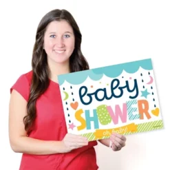 Big Dot Of Happiness Colorful Baby Shower - Paper Gender Neutral Party Coloring Sheets - Activity Placemats - Set Of 16 -Household Cleaning Supplies GUEST 040e48ae fbbf 454f a750 c964c3334706