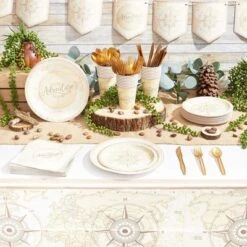 Blue Panda 100Pcs A New Adventure Begins Disposable Paper Napkins 6.5" For Graduation Party Décor Supplies