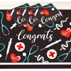 Sparkle And Bash 3 Pack Nurse Graduation Congrats Plastic Tablecloth Table Cover, Class Of 2023 Grad Party Supplies Decorations, 54 X 108 In -Household Cleaning Supplies GUEST 06491bf2 3a6b 4830 b650 63721c8dbfc4