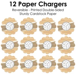 Big Dot Of Happiness Bump, Set, Spike - Volleyball - Baby Shower Or Birthday Party Round Table Decorations - Paper Chargers - Place Setting For 12 -Household Cleaning Supplies GUEST 07025251 3c44 4470 ac18 f802d7d465bb