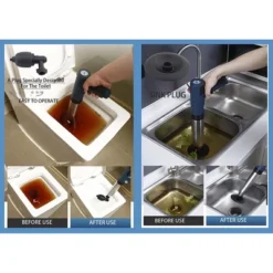 FEIYABDF Electric High Pressure Drain Blaster Air Gun Toilet Plunger For Unclogging Toilets, Bathtubs, Washbasins, Sinks, And Floor Drains, Tool Only -Household Cleaning Supplies GUEST 09a55674 75aa 4ae2 993b c404bcf445cf