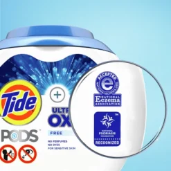 Tide Pods Oxi Laundry Detergent - Free & Gentle - 59oz/57ct -Household Cleaning Supplies GUEST 0a19d7f2 9622 4910 b82b 66dd04cca81b