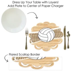 Big Dot Of Happiness Bump, Set, Spike - Volleyball - Baby Shower Or Birthday Party Round Table Decorations - Paper Chargers - Place Setting For 12 -Household Cleaning Supplies GUEST 0adef68a ccd7 4933 b8a2 e4d7a97881ff