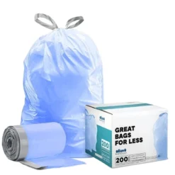 Plasticplace Simplehuman (x) Code D Compatible (100 Count) Blue Recycling Bags 5.3 Gallon / 20 Liter 15.75"" X 28" -Household Cleaning Supplies GUEST 0bc39474 c76b 4bbf a97a ce0d9fe76039