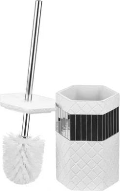 Creative Scents Quilted Mirror Toilet Brush With Holder -Household Cleaning Supplies GUEST 0dbd271f 7a5b 45a2 9517 24128ab53f63