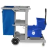 Dryser Commercial Janitorial Cleaning Cart On Wheels With Shelves And Vinyl Bag & Commercial Mop Bucket With Side Press Wringer, 26 Qt. Blue -Household Cleaning Supplies GUEST 13e770ca d042 4189 9997 ab8e574ad278
