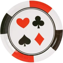 Blue Panda Poker & Casino Card Night Plates - 80 Disposable Dinner Paper Plates 9 X 9 Inches -Household Cleaning Supplies GUEST 1b3415bb e717 4753 a73e 8e32fd4f801e