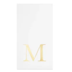 Sparkle And Bash 100 Pack Gold Foil Initial Letter M White Monogram Paper Napkins For Dinner Party, 4 X 8 In 10 Sparkle And Bash 100 Pack Gold Foil Initial Letter M White Monogram Paper Napkins For Dinner Party, 4 X 8 In -Household Cleaning Supplies GUEST 1d3c3682 7a4d 4001 bff4 7065955c9bb1