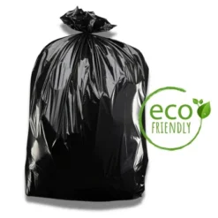 Plasticplace 55 Gallon Eco-friendly Trash Bags, Black (100 Count)
