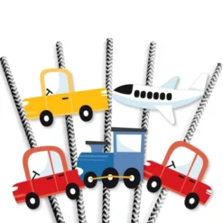 Big Dot Of Happiness Cars, Trains, And Airplanes - Paper Straw Decor - Transportation Birthday Party Striped Decorative Straws - Set Of 24 9 Big Dot Of Happiness Cars, Trains, And Airplanes - Paper Straw Decor - Transportation Birthday Party Striped Decorative Straws - Set Of 24 -Household Cleaning Supplies GUEST 1fc13ee6 92de 4d34 976d c55dfab59432