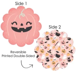 Big Dot Of Happiness Pastel Halloween - Pink Pumpkin Party Round Table Decorations - Paper Chargers - Place Setting For 12 -Household Cleaning Supplies GUEST 23593e52 1121 4b16 8a13 627d826a58a2