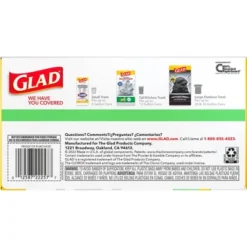 Glad ForceFlex MaxStrength Recovered Plastic Trash Bag - Lemon Fresh - 13 Gallon/45ct -Household Cleaning Supplies GUEST 25274489 0793 4340 be42 678f9e3afae6