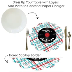 Big Dot Of Happiness 50’s Sock Hop - 1950s Rock N Roll Party Round Table Decorations - Paper Chargers - Place Setting For 12 -Household Cleaning Supplies GUEST 266a55f4 995c 4609 a629 86652381481b