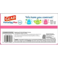 Glad ForceFlex MaxStrength Tall Kitchen Drawstring Pink Trash Bags - Cherry Blossom - 13 Gallon -Household Cleaning Supplies GUEST 27391881 08b2 4c56 92c4 bc31348c6e33