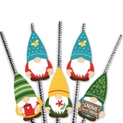 Big Dot Of Happiness Garden Gnomes - Paper Straw Decor - Forest Gnome Party Striped Decorative Straws - Set Of 24 -Household Cleaning Supplies GUEST 29e88bcf 1a08 4cc1 9a65 1c8991ecfac9