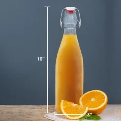 Nevlers Round Airtight Swing Top Bottles - Glass 17oz (12pk) -Household Cleaning Supplies GUEST 2b2bcbc9 3542 440f ad4b 86e706fcaf9b