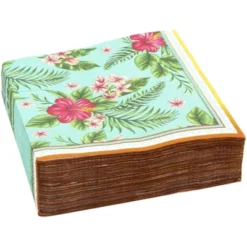 Sparkle And Bash 150 Pack Plumeria Paper Napkins (6.5 X 6.5 In) -Household Cleaning Supplies GUEST 31d9cd7d 8f5e 46d9 84d1 f5d1a8aa2fa3