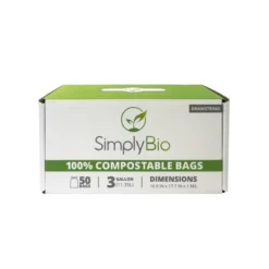 Simply Bio 3 Gal. 1 Mil. Compostable Trash Bags With Drawstring, Heavy-Duty, 50-Count 18 Simply Bio 3 Gal. 1 Mil. Compostable Trash Bags With Drawstring, Heavy-Duty, 50-Count -Household Cleaning Supplies GUEST 324ef33a d9ca 4adc be83 6607119746ca