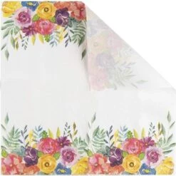 Juvale 100 Pack Floral Paper Napkins Disposable For Bridal Shower, Birthday, Spring Tea Party, 6.5 In -Household Cleaning Supplies GUEST 32dbda87 ff80 4e6b 8142 7649de0259ff