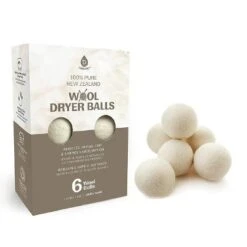 Purdonic 100% Pure New Zealand Wool Dryer Balls Fragrance Free & Biodegradable - 4 Pack -Household Cleaning Supplies GUEST 333a794f 751f 4c66 aeec 9e240084252c 2