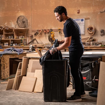 Plasticplace 44 Gallon Rubbermaid Compatible Trash Bags, Black (100 Count) 3 Plasticplace 44 Gallon Rubbermaid Compatible Trash Bags, Black (100 Count)