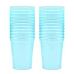 Blue Panda 24 Pack 16oz Light Blue Plastic Stadium Cups For Birthday Parties, Graduations, Bridal Showers, Baby Showers -Household Cleaning Supplies GUEST 34c4006e 1ad8 41e9 bee8 ce6e9eef246b