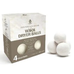 Pursonic 100% Pure New Zealand Wool Dryer Balls Fragrance Free & Biodegradable - 6 Pack