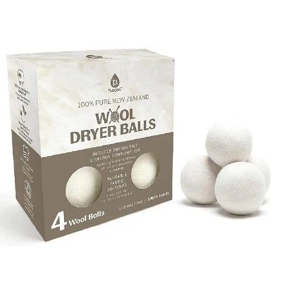 Pursonic 100% Pure New Zealand Wool Dryer Balls Fragrance Free & Biodegradable - 6 Pack 3 Pursonic 100% Pure New Zealand Wool Dryer Balls Fragrance Free & Biodegradable - 6 Pack