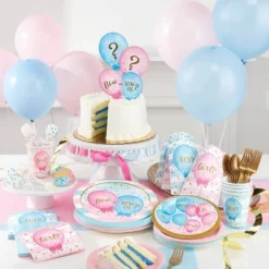 Creative Converting 48ct Gender Reveal Balloon Beverage Napkins