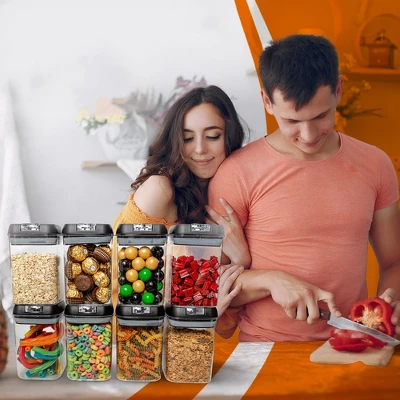 Cheer Collection Set Of 8 28oz Airtight Food Storage Containers 3 Cheer Collection Set Of 8 28oz Airtight Food Storage Containers - Image 2