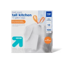 UltraStretch Tall Kitchen Drawstring Trash Bags - Fresh Scent - 13 Gallon - Up & Up™ -Household Cleaning Supplies GUEST 3bedb698 1d24 4f30 94d6 58386ef42bb1