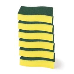 ELITRA HOME Heavy Duty Scrubber Sponge, With Smell Resistant Hydrophilic Foam Technology, Odorless - Green -Household Cleaning Supplies GUEST 3fa030f0 b09c 4854 bc0b 36604e144591