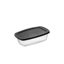 JoyJolt Glass Bakeware Containers For Loaf, Bread, Cakes Pans Baking Containers With Lids - Set Of 3 - Black -Household Cleaning Supplies GUEST 435097b5 4816 40a1 a604 818a799663fe