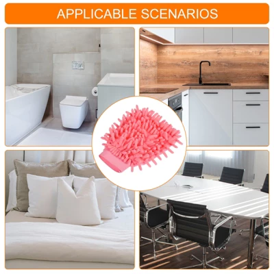 Unique Bargains Microfiber Chenille Mitts Reusable Scratch-Free Cleaning Gloves Wash Sponge For Home Kitchen 7 Unique Bargains Microfiber Chenille Mitts Reusable Scratch-Free Cleaning Gloves Wash Sponge For Home Kitchen - Image 5