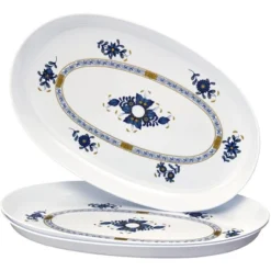 Silver Spoons Floral Design Serving Trays For Party, Heavy Duty Disposable Platter, 12" X 7", (3 PC) -Household Cleaning Supplies GUEST 46a5e54c fd2f 4039 b366 041cb08020c1