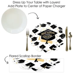 Big Dot Of Happiness Goodbye High School, Hello College - Graduation Party Round Table Decorations - Paper Chargers - Place Setting For 12 -Household Cleaning Supplies GUEST 46ab6f90 de3b 4518 8a48 b0210c58dc2d