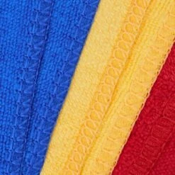 LIVAIA Microfiber Towels For Cleaning, 6 Microfiber Cleaning Cloths In Red, Yellow & Blue -Household Cleaning Supplies GUEST 488718a7 cef3 4e83 ba40 c3a3288e67be