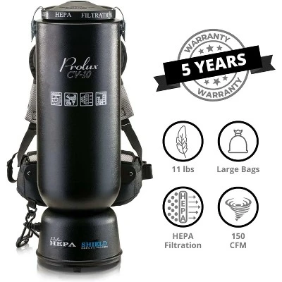 Prolux 10 Quart Powerful Lightweight Backpack Vacuum W/ 1-1/2in Tool Kit And 5 YR Warranty 4 Prolux 10 Quart Powerful Lightweight Backpack Vacuum W/ 1-1/2in Tool Kit And 5 YR Warranty - Image 2