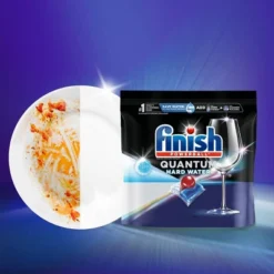 Finish Quantum Hardwater Dishwasher Detergent And Jet Dry Rinse Aid Hardwater Protection Bundle - 24.25 Fl Oz
