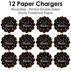 Big Dot Of Happiness Give Thanks - Thanksgiving Party Round Table Decorations - Paper Chargers - Place Setting For 12 -Household Cleaning Supplies GUEST 4e314520 4b0f 4a0a 9295 4bb2d9383fb6