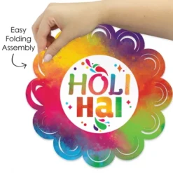 Big Dot Of Happiness Holi Hai - Festival Of Colors Party Round Table Decorations - Paper Chargers - Place Setting For 12 -Household Cleaning Supplies GUEST 4efbfea9 9076 40bd a118 08232582e0e1