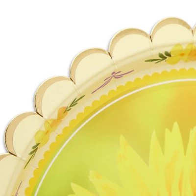Blue Panda 48 Pack Yellow Sunflower Paper Plates For Birthday Party Supplies, Floral Baby Shower Decorations, 9 In 6 Blue Panda 48 Pack Yellow Sunflower Paper Plates For Birthday Party Supplies, Floral Baby Shower Decorations, 9 In - Image 4