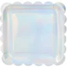 Sparkle And Bash 48 Pack Holographic Silver Foil Square Disposable Paper Plates, Scalloped Edge 9 In 1 Sparkle And Bash 48 Pack Holographic Silver Foil Square Disposable Paper Plates, Scalloped Edge 9 In -Household Cleaning Supplies GUEST 51768b9e bc87 4898 b92e b0192b0f6dd2