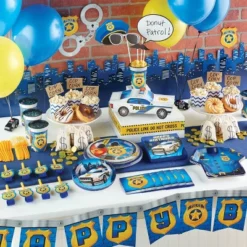 Creative Converting 24ct Police Party Paper Plates Blue