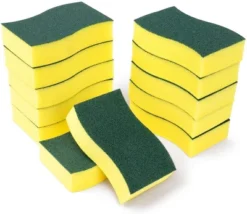 ELITRA HOME Heavy Duty Scrubber Sponge, With Smell Resistant Hydrophilic Foam Technology, Odorless - Green -Household Cleaning Supplies GUEST 52fbf51d bfca 492e a08e e9f75c691aac