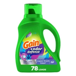 Gain + Odor Defense Super Fresh Blast Scent HE Compatible Liquid Laundry Detergent -Household Cleaning Supplies GUEST 5708552c 4648 4027 a292 c0188bc1c388