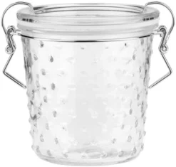 Amici Home Gemma Hobnail Glass Clamp Storage Jar/Canister, Clear -Household Cleaning Supplies GUEST 5b1acaf8 7a5f 4913 83db d9d067bdcc90